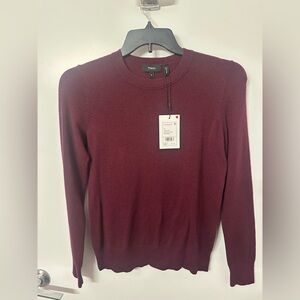 $175!! Theory Kaylenna Women’s Burgundy Cashmere Sweater Size M w/ FREE SHIPPING